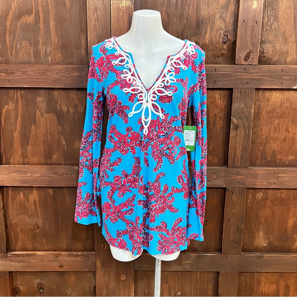 Lilly Pulitzer Blue and Pink Floral Dress